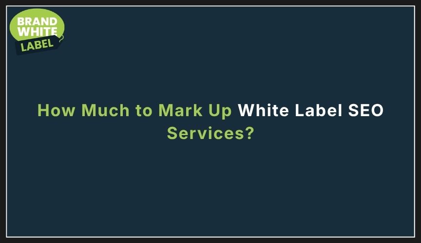 how much to mark up white label seo services